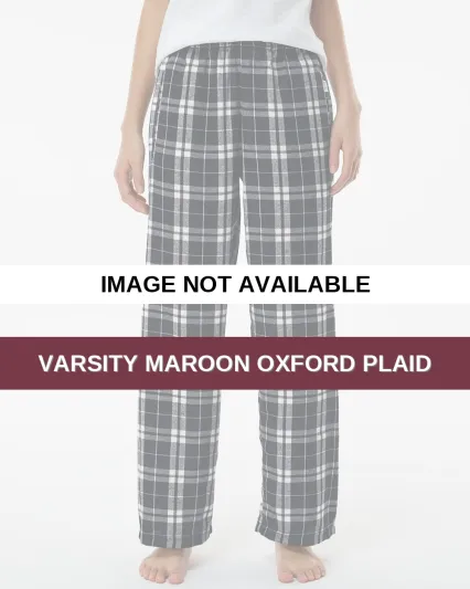 Boxercraft BY6624 Youth Flannel Pants Varsity Maroon Oxford Plaid