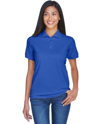 8530 UltraClub® Ladies' Classic Pique Cotton Polo in Royal