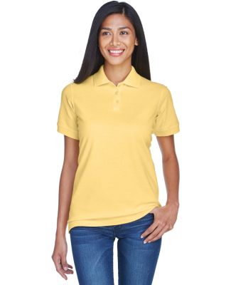8530 UltraClub® Ladies' Classic Pique Cotton Polo in Yellow