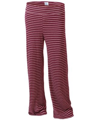 Boxercraft YJ15 Girls' Margo Pants in Garnet stripe