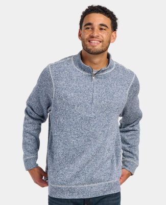 Boxercraft BM5207 Alpine Quater-Zip Pullover in Navy heather