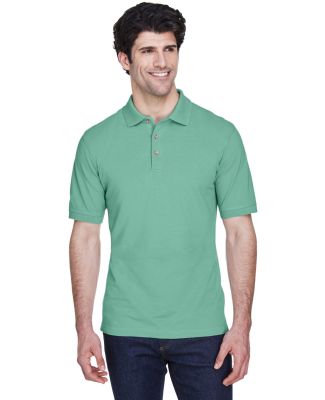 8535 UltraClub® Men's Classic Pique Cotton Polo in Leaf