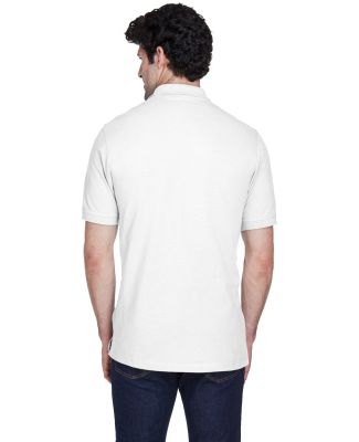 8535 UltraClub® Men's Classic Pique Cotton Polo in White