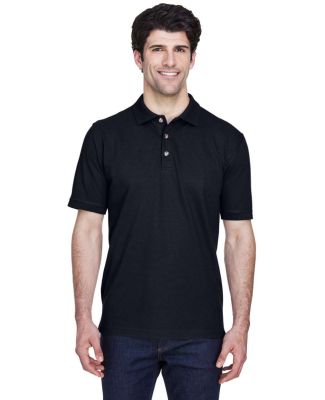 8535 UltraClub® Men's Classic Pique Cotton Polo in Black