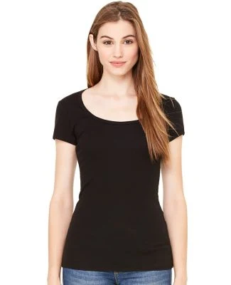 Bella + Canvas 8703 Ladies' Sheer Mini Rib Short-Sleeve Scoop Neck T-Shirt Catalog