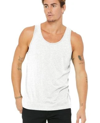 Bella + Canvas 3484 Unisex Triblend Tank in Wht flck triblnd