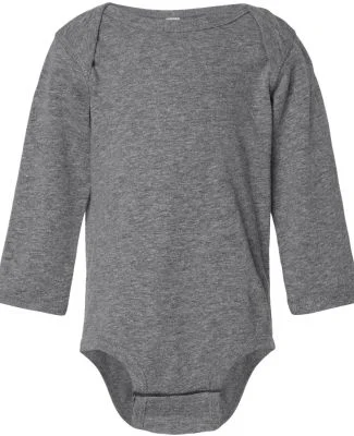 Rabbit Skins 4421 Infant Long Sleeve Jersey Bodysu in Granite heather