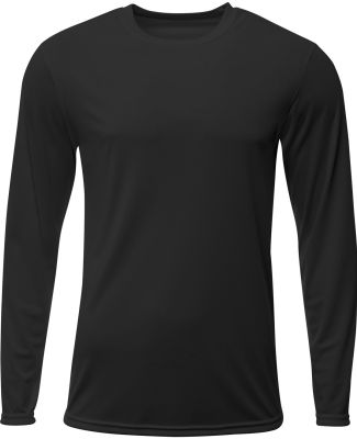 A4 Apparel NB3425 Youth Long Sleeve Sprint T-Shirt in Black