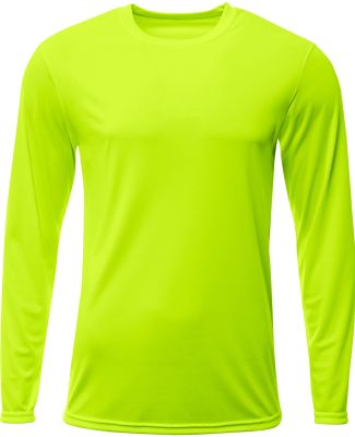A4 Apparel NB3425 Youth Long Sleeve Sprint T-Shirt in Lime