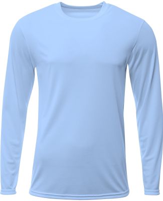 A4 Apparel NB3425 Youth Long Sleeve Sprint T-Shirt in Light blue