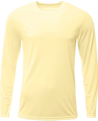 A4 Apparel NB3425 Youth Long Sleeve Sprint T-Shirt in Light yellow
