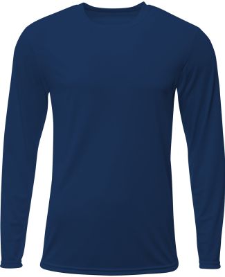 A4 Apparel NB3425 Youth Long Sleeve Sprint T-Shirt in Navy