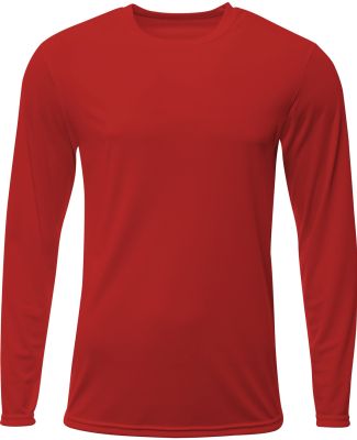 A4 Apparel NB3425 Youth Long Sleeve Sprint T-Shirt in Scarlet