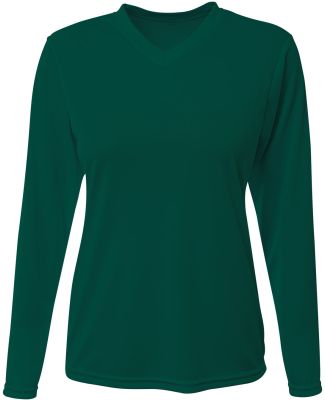 A4 Apparel NW3425 Ladies' Long-Sleeve Sprint V-Nec in Forest