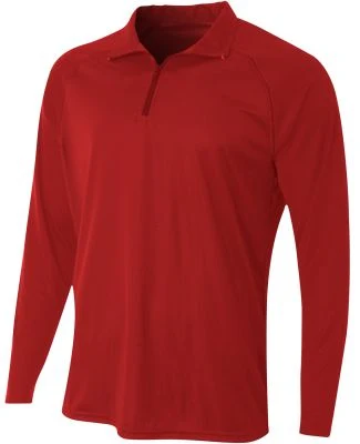A4 Apparel NB4268 Youth Quarter-Zip in Scarlet