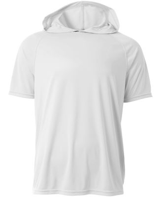 A4 Apparel NB3408 Youth Hooded T-Shirt in White