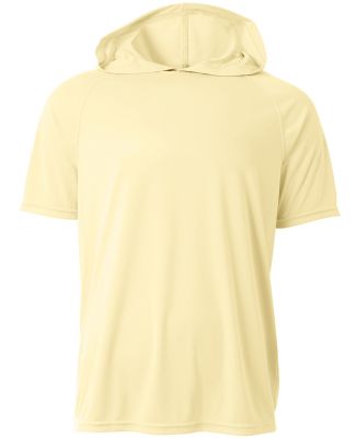 A4 Apparel NB3408 Youth Hooded T-Shirt in Light yellow