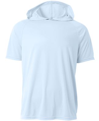 A4 Apparel NB3408 Youth Hooded T-Shirt in Pastel blue
