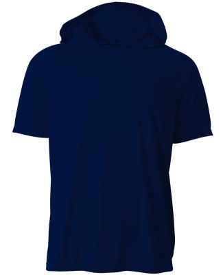 A4 Apparel NB3408 Youth Hooded T-Shirt in Navy