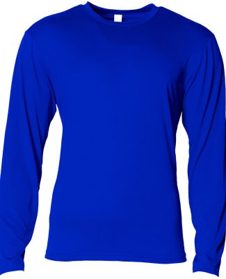 A4 Apparel N3029 Men's Softek Long-Sleeve T-Shirt in Royal