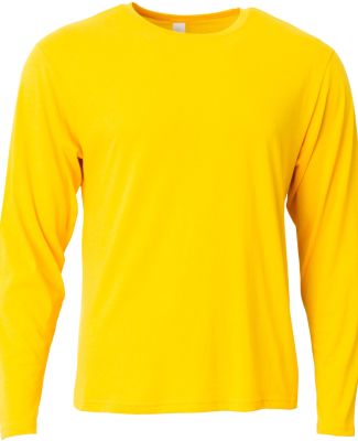 A4 Apparel N3029 Men's Softek Long-Sleeve T-Shirt in Scarlet