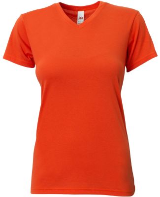 A4 Apparel NW3013 Ladies' Softek V-Neck T-Shirt in Athletic orange