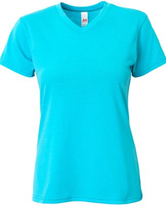 A4 Apparel NW3013 Ladies' Softek V-Neck T-Shirt in Electric blue
