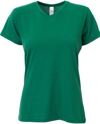 A4 Apparel NW3013 Ladies' Softek V-Neck T-Shirt in Forest