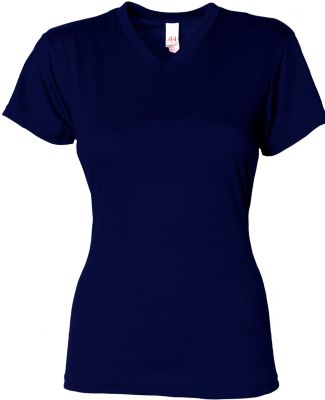 A4 Apparel NW3013 Ladies' Softek V-Neck T-Shirt in Navy
