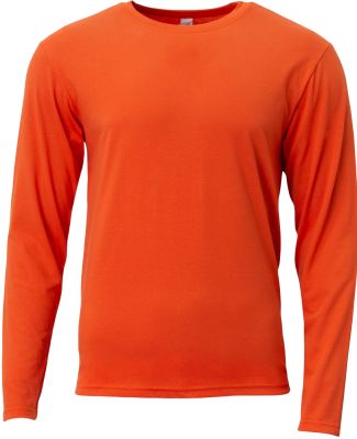 A4 Apparel NB3029 Youth Long Sleeve Softek T-Shirt in Athletic orange