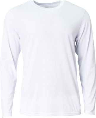 A4 Apparel NB3029 Youth Long Sleeve Softek T-Shirt in White