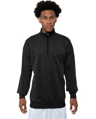 A4 Apparel N4282 Adult Sprint Fleece Quarter-Zip in Black