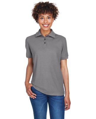 8541 UltraClub® Ladies' Whisper Pique Blend Polo in Graphite