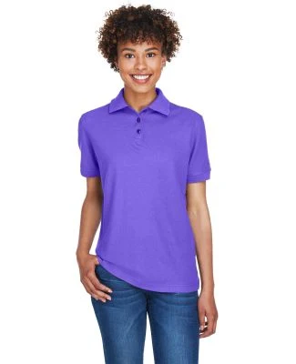 8541 UltraClub® Ladies' Whisper Pique Blend Polo in Purple