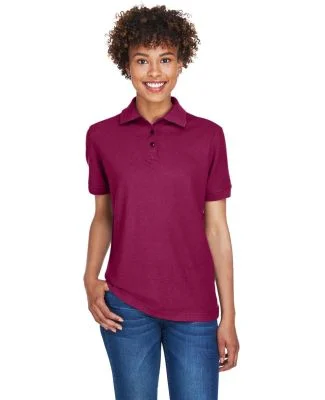 8541 UltraClub® Ladies' Whisper Pique Blend Polo in Wine