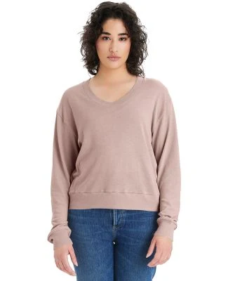 Alternative Apparel 5065BP Ladies' Slouchy Sweatsh in Vint faded pink