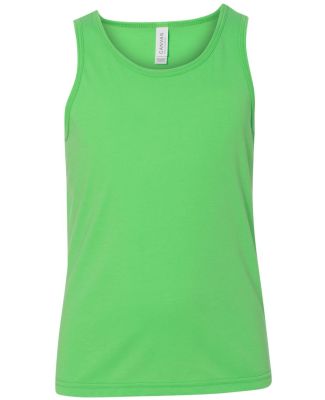 Bella + Canvas 3480Y Youth Jersey Tank in Neon green