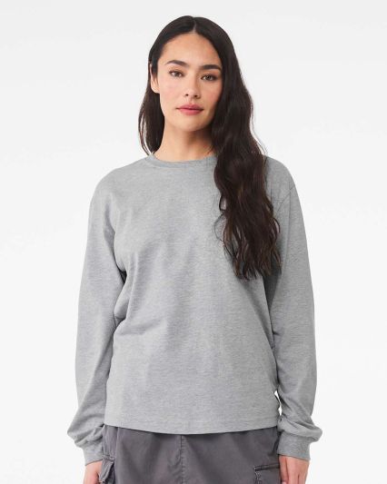 Bella+Canvas 3511 Unisex Heavyweight Long-Sleeve T in Athletic heather