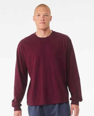 Bella+Canvas 3511 Unisex Heavyweight Long-Sleeve T in Maroon