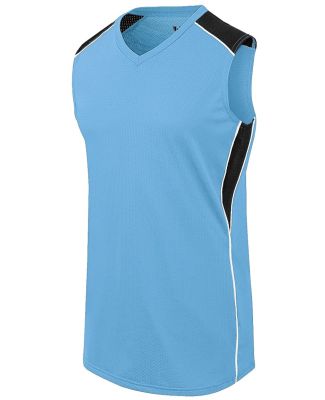 Augusta Sportswear 312162 Women's Dynamite Jersey in Columbia blue/ black/ white
