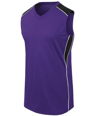 Augusta Sportswear 312163 Girls' Dynamite Jersey in Purple/ black/ white