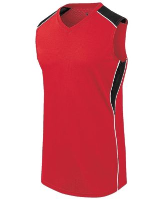 Augusta Sportswear 312163 Girls' Dynamite Jersey in Scarlet/ black/ white