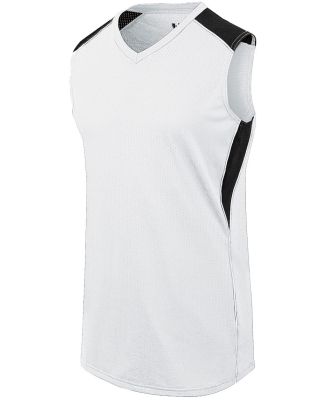 Augusta Sportswear 312163 Girls' Dynamite Jersey in White/ black/ white