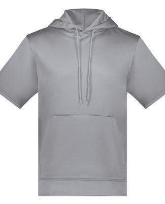 Augusta Sportswear 6871 Fleece Short Sleeve Hooded in Athletic grey