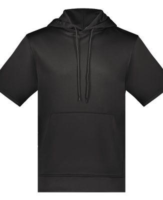 Augusta Sportswear 6871 Fleece Short Sleeve Hooded in Black