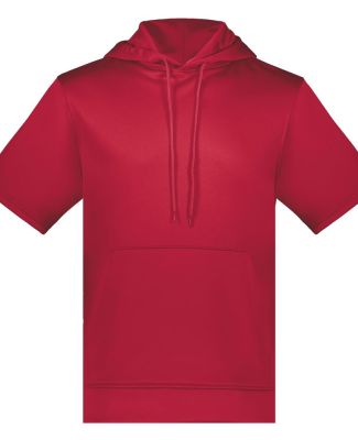 Augusta Sportswear 6871 Fleece Short Sleeve Hooded in Scarlet