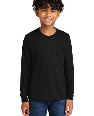 Next Level Apparel 3311 Youth Cotton Long Sleeve T in Black