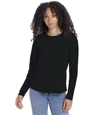 Next Level Apparel 3911 Ladies' Relaxed Long Sleev in Black