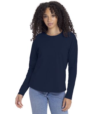 Next Level Apparel 3911 Ladies' Relaxed Long Sleev in Midnight navy