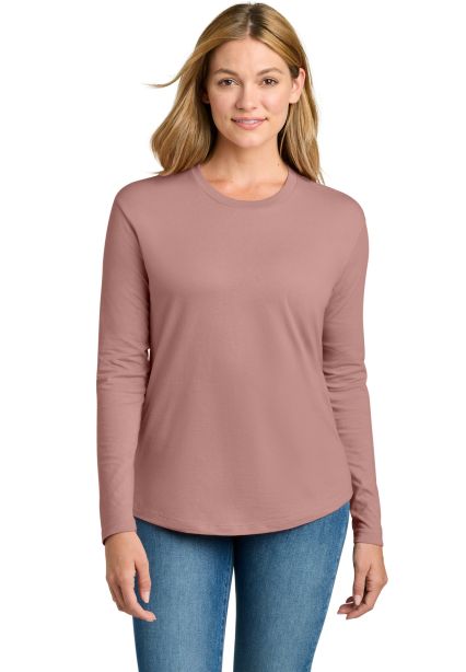Next Level Apparel 3911 Ladies' Relaxed Long Sleev in Desert pink